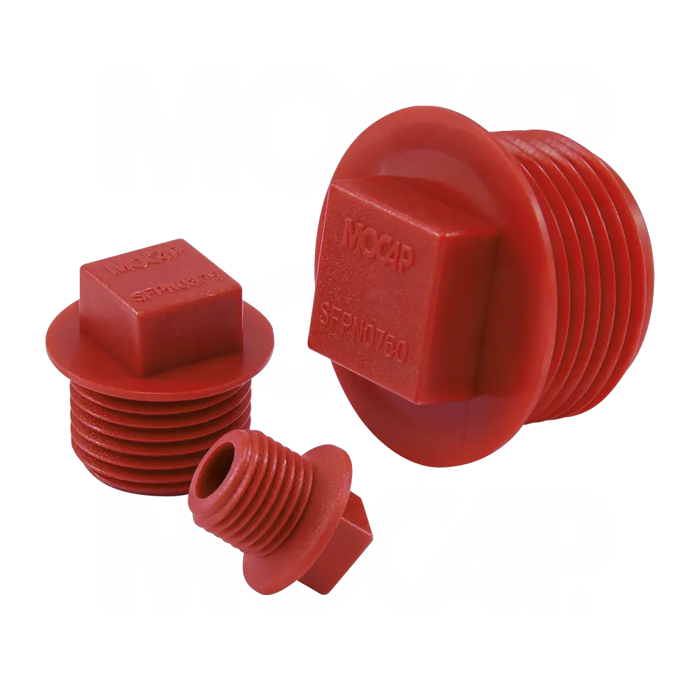 qty3000 Push in Plug for 1-1/16 SAE Threads LDPE Red MOCAP PIP1062RD1 Push-in Plugs for SAE and NPT Threads 