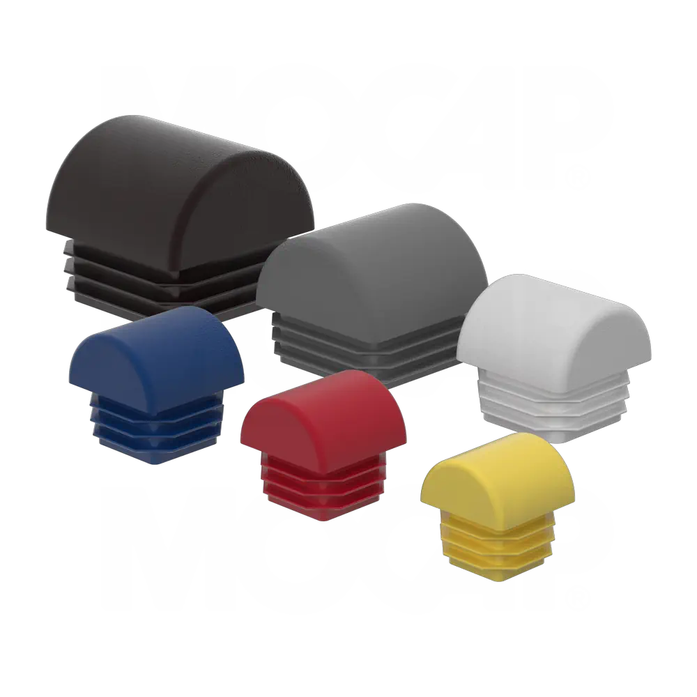 Square Tubing Plugs with Domed Top MOCAP Square Plastic Tubing